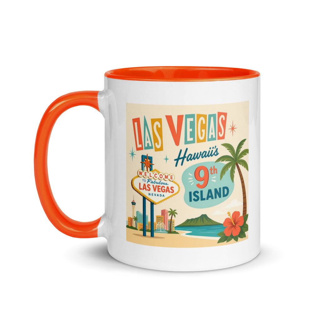 Las Vegas Hawaii Coffee Mug with Color Inside Gift for Hawaiian Kama'aina Las Vegas gift